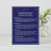 チャリティーガラボールスポンサーシップブルーシルバースター 案内状 (スタンド正面)