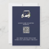 チャリティーゴルフトーナメント 招待状 (裏面)