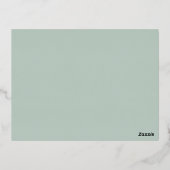 チャリティーフェスティバル饗宴クリスマスイベントグリーンシルバー 箔シーズンポストカード (裏面)