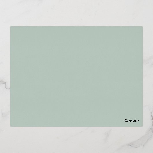 チャリティーフェスティバル饗宴クリスマスイベントグリーンシルバー 箔シーズンポストカード (裏面)