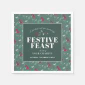 チャリティーフェスティバル饗宴グリーンクリスマスディナー スタンダードカクテルナプキン (正面)