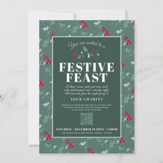 チャリティーフェスティバル饗宴グリーンクリスマスディナー 招待状 (正面)