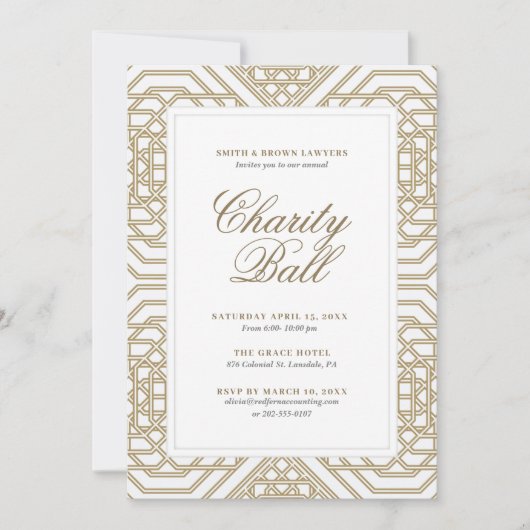 チャリティーボールパーティー 招待状 (正面)