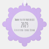 チャリティー団体や組織スクールボランティア オーナメントカード (裏面)