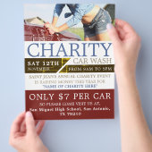 チャリティー カー ウォッシュ イベントの宣伝 チラシ (手)