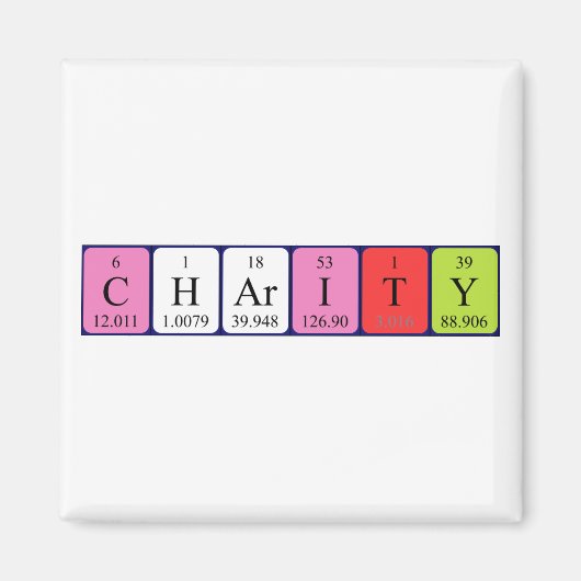 チャリティ周期テーブル名マグネット マグネット (正面)