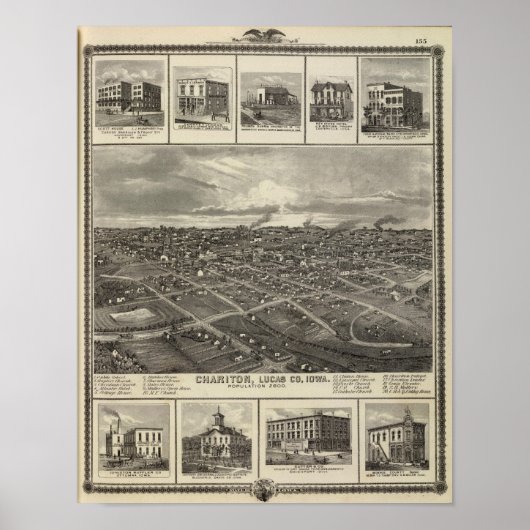 チャリトン、アイオワ州ダベンポート企業 ポスター (正面)
