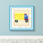 チャリヤ・ザリスによるチャイルド・ダンプ・トラック キャンバスプリント (インサイチュ (ウッドフロア))