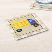 チャリヤ・ザリスによるチャイルド・ダンプ・トラック スクエアペーパーコースター (アングル)