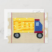 チャリヤ・ザリスによるチャイルド・ダンプ・トラック ポストカード (正面/裏面)