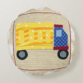 チャリヤ・ザリスによるチャイルド・ダンプ・トラック ラウンドクッション (裏面)