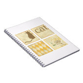 チャリヤ・ザリスによる茶色の猫と黄色の鳥 ノートブック (右側)