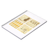 チャリヤ・ザリスによる茶色の猫と黄色の鳥 ノートブック (左側)