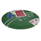 チャリリア・ザリスによるブラックジャックとチップのゲーム カッティングボード (角)
