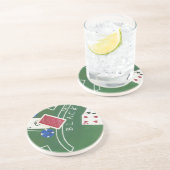 チャリリア・ザリスによるブラックジャックとチップのゲーム コースター (側面)
