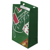 チャリリア・ザリスによるブラックジャックとチップのゲーム スモールペーパーバッグ (裏面アングル)