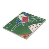 チャリリア・ザリスによるブラックジャックとチップのゲーム タイル (側面)