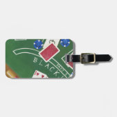 チャリリア・ザリスによるブラックジャックとチップのゲーム ラゲッジタグ (正面横)