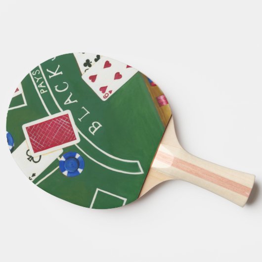 チャリリア・ザリスによるブラックジャックとチップのゲーム 卓球ラケット (横)
