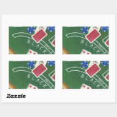 チャリリア・ザリスによるブラックジャックとチップのゲーム 長方形シール (シート)