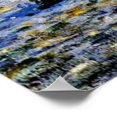 チャリングクロスブリッジ、テムズ川の反射 ポスター (角)