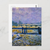 チャリングクロスブリッジ、テムズ川の反射 ポストカード (正面/裏面)