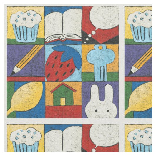 チャリ絵画ア・ザリスによる様々な物体の ファブリック (クローズアップ)