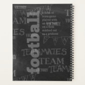 チャルクパーソナライズされたボード・アメリカン・フットボール プランナー手帳 (裏面)