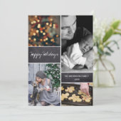 チャルクボーカスタマイズドの複数写真クリスマス シーズンカード (スタンド正面)