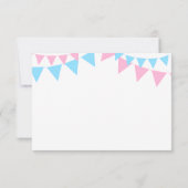 チャルクボードありがとうジェンダーリビールベビーシャワー 招待状 (裏面)