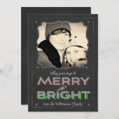 チャルクボードが輝くクリスメリーマスに日 シーズンカード (正面/裏面)