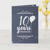 チャルクボードのユニバーサル社員記念カード カード (黄色い花)