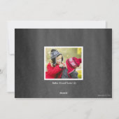 チャルクボードの6枚の写真のコラージュにクリスマスライト シーズンカード (裏面)