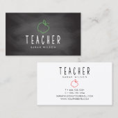 チャルクボードアップル先生チューター 名刺 (正面/裏面)