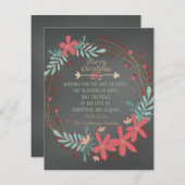 チャルクボードクリスチャンクリスマスカード シーズンカード (正面/裏面)