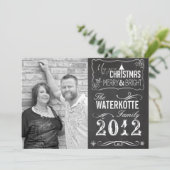 チャルクボードクリスマスカードホリデカスタムー写真 シーズンカード (スタンド正面)