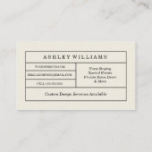 チャルクボードスタイルモノグラム名刺 名刺 (裏面)