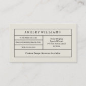 チャルクボードスタイルモノグラム名刺 名刺 (裏面)