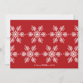 チャルクボードスノーフレークホリデーフォトカード シーズンカード (裏面)