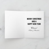 チャルクボードタイムトゥドリンクシャンパンホリデーカード シーズンカード (内部)