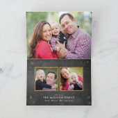 チャルクボードフォトコラージュフェイク金ゴールドグリッター シーズンカード (内部)