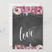 チャルクボードフローラ結婚のお祝い 招待状 (裏面)