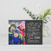 チャルクボードホリデーフラットフォトカード シーズンカード (スタンド正面)