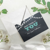 チャルクボードライトティール（緑がかった色）ありがとうございます サンキューカード