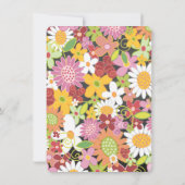 チャルクボードラブフラワーズ開花ブライダルシャワー招待状 招待状 (裏面)