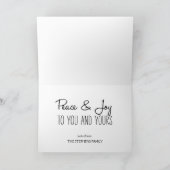 チャルクボードルッククリスマスグリーティングカード シーズンカード (内部)