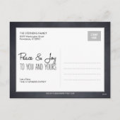 チャルクボードルッククリスマスフォトカードはがき シーズンポストカード (裏面)