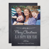 チャルクボードルックホリデーフォトカード シーズンカード (正面/裏面)