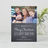 チャルクボードルックホリデーフォトカード シーズンカード (スタンド正面)