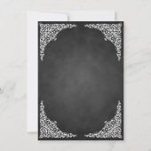 チャルクボードヴィンテージスワールホリデーパーティ 招待状 (裏面)